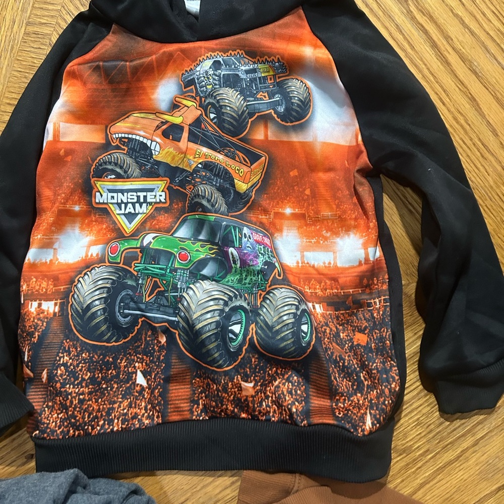 Monster Jam Kids Hoodie - Black and Orange